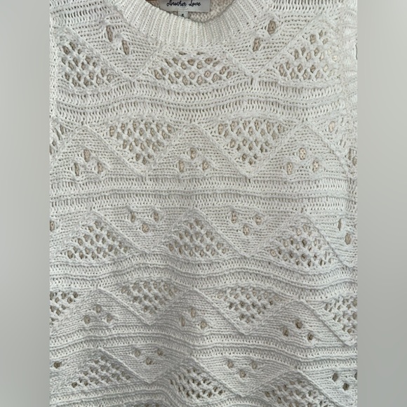 ANOTHER LOVE BODHI GEOMETRIC VEST OFF WHITE Sleevless Top Size Small - Picture 4 of 6